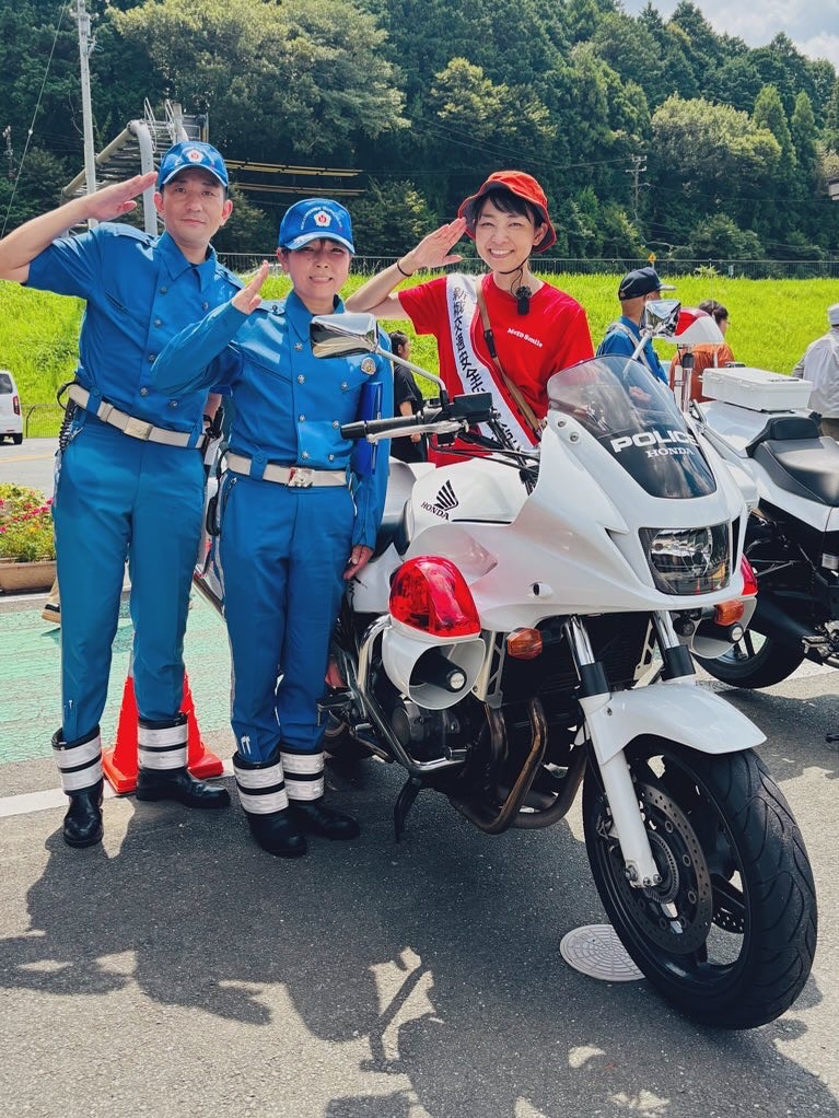 交通事故防止キャンペーン ゲスト登壇(新城・豊川警察署/高速隊と連携)